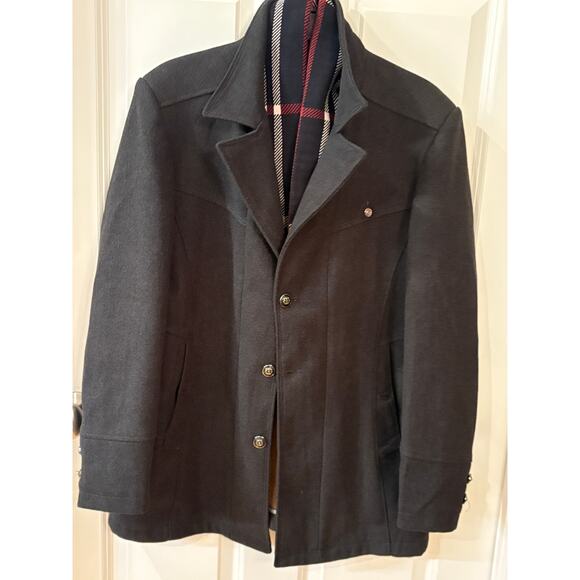 Unbranded Other - Men's Charcoal Cashmere Coat with removable scarf. Size M